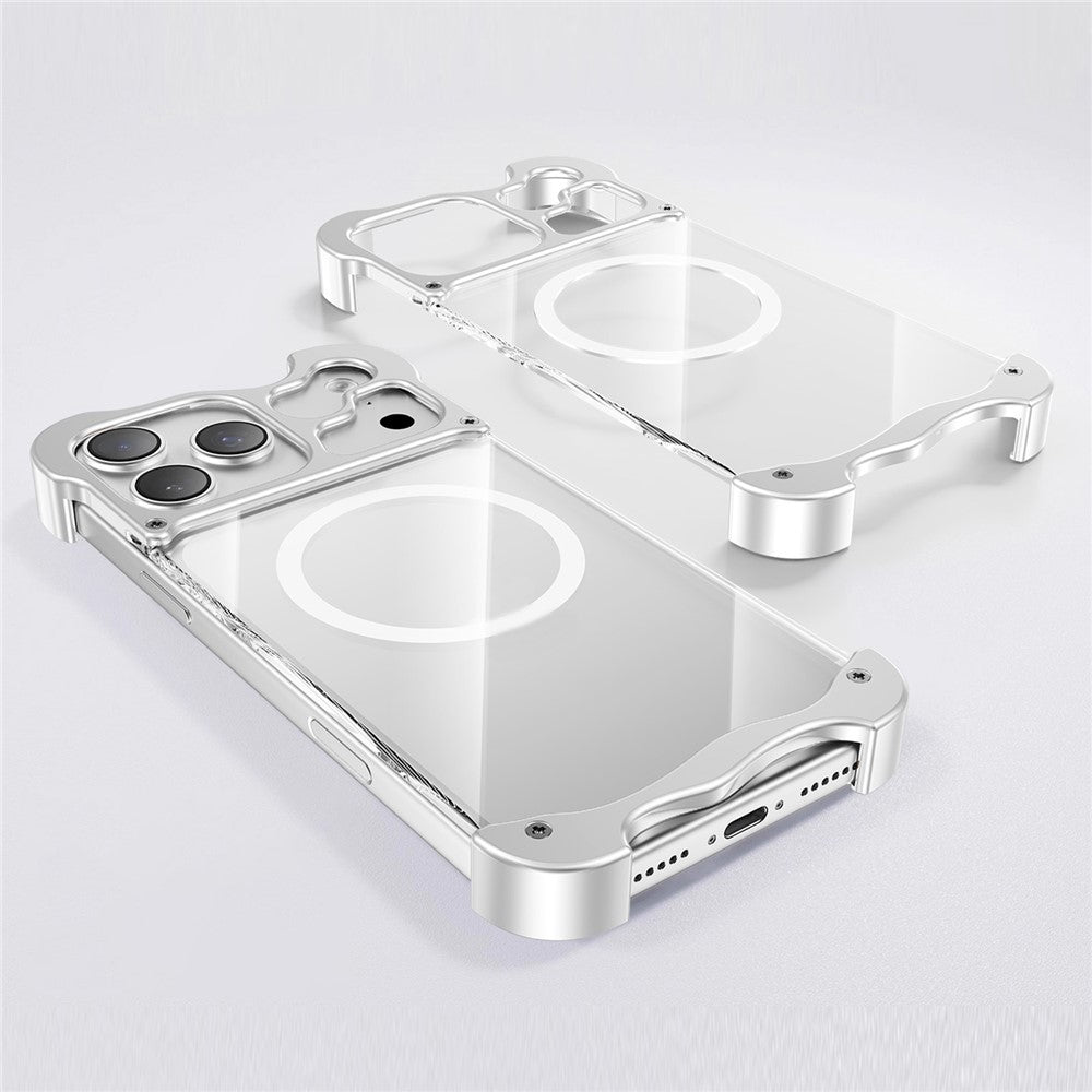 iPhone 17 Pro Frameless Aluminum Alloy Clear Case