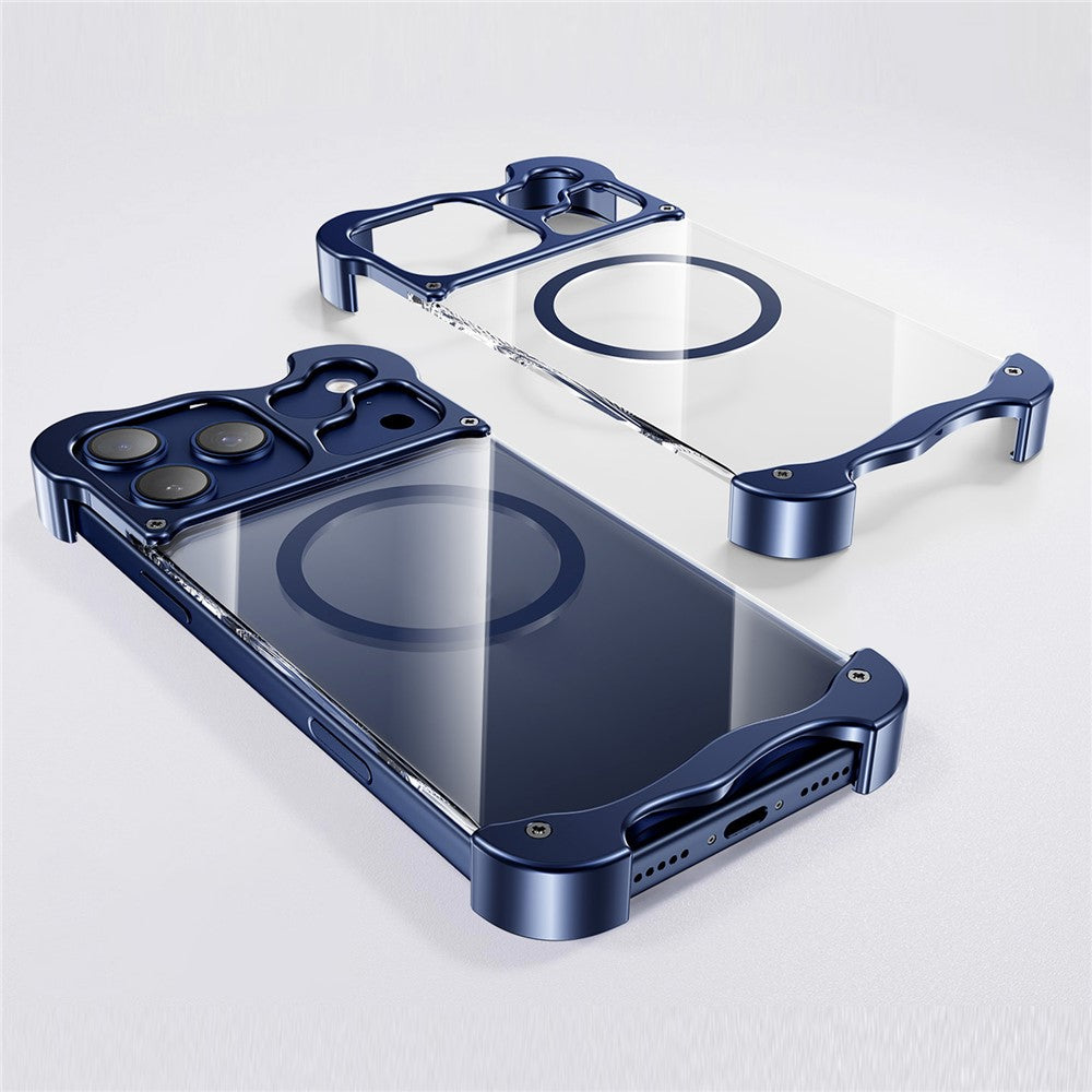 iPhone 17 Pro Frameless Aluminum Alloy Clear Case