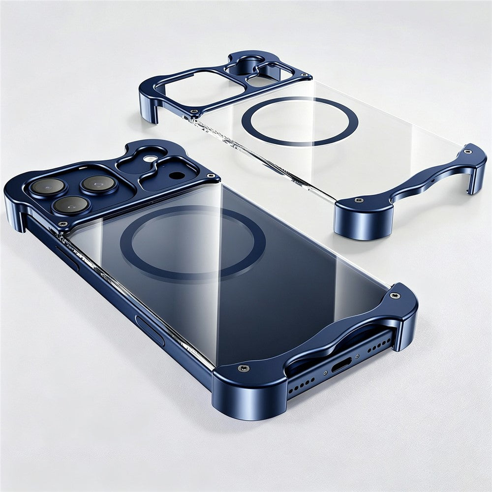 iPhone 17 Pro Max Frameless Aluminum Alloy Clear Case