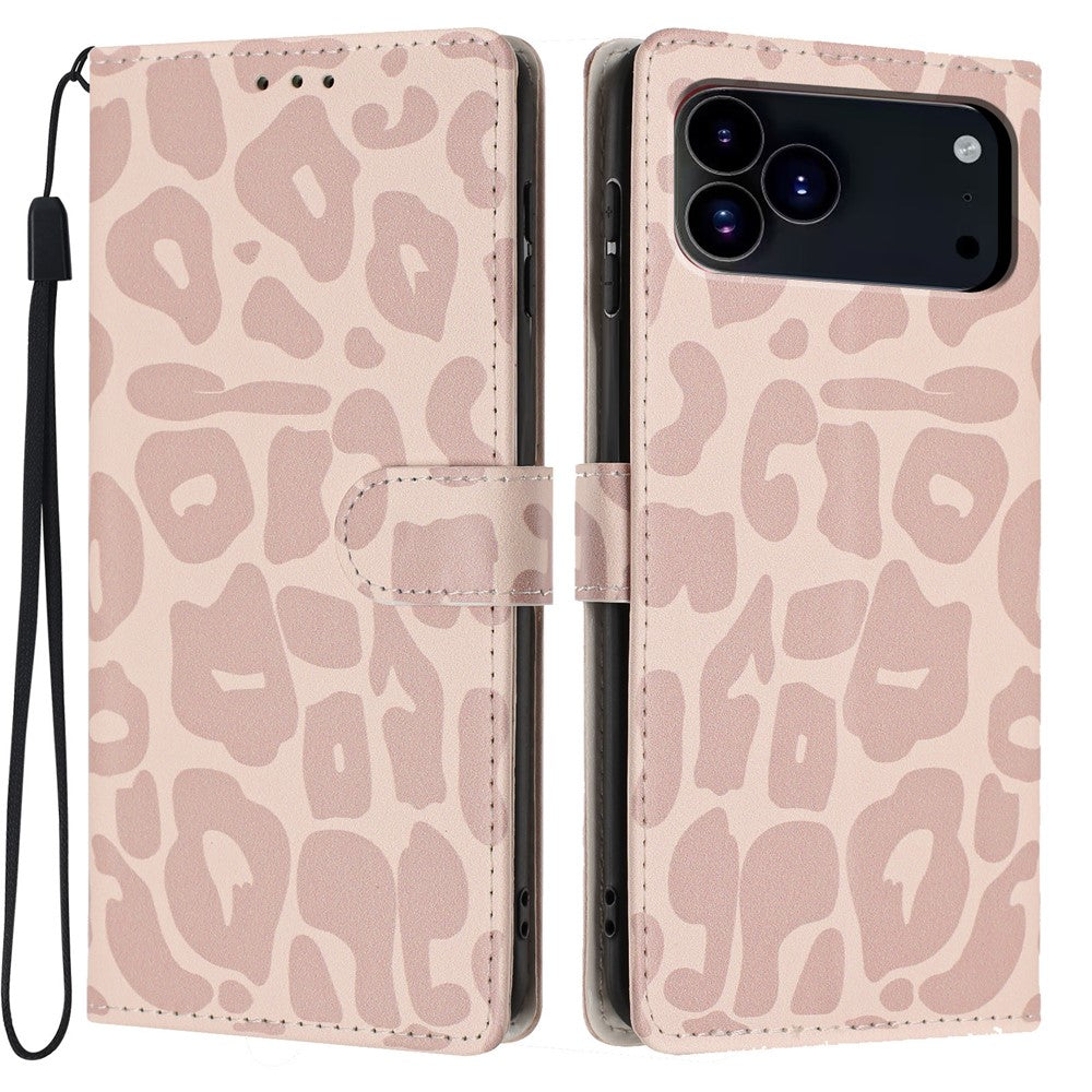 iPhone 17 Pro Max Leopard Print Wallet Flip Case