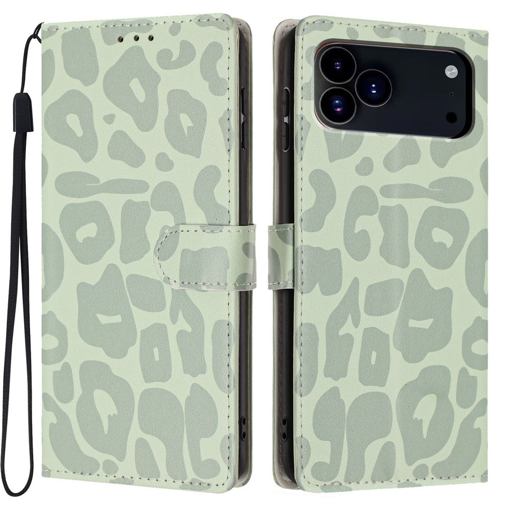 iPhone 17 Pro Max Leopard Print Wallet Flip Case