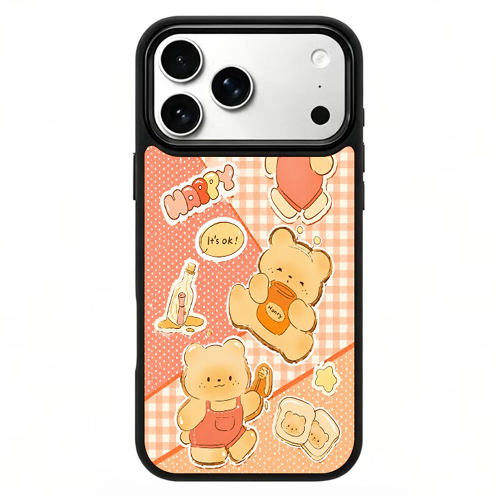 For iPhone 17 Pro Magnetic Case Five Elements Fire Art Series UV Printing PC + Silicone Phone Cover