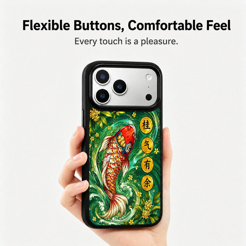 For iPhone 17 Pro Max Magnetic Case Five Elements Wood Art Series UV Printing PC + Silicone Phone Cover