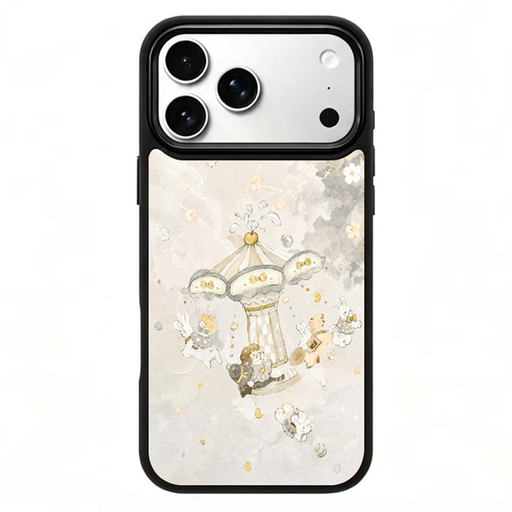 For iPhone 17 Pro Magnetic Case Five Elements Metal Art Series UV Printing PC + Silicone Phone Cover