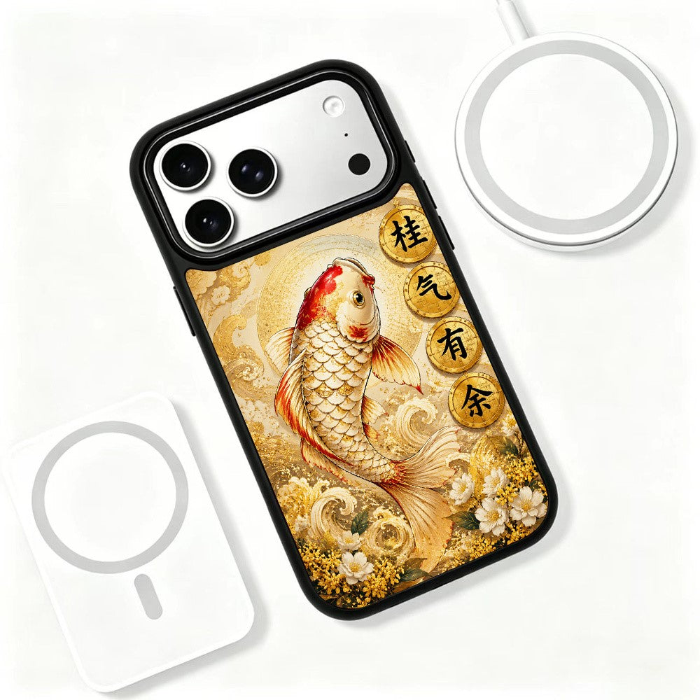 For iPhone 17 Pro Max Magnetic Case Five Elements Metal Art Series UV Printing PC + Silicone Phone Cover