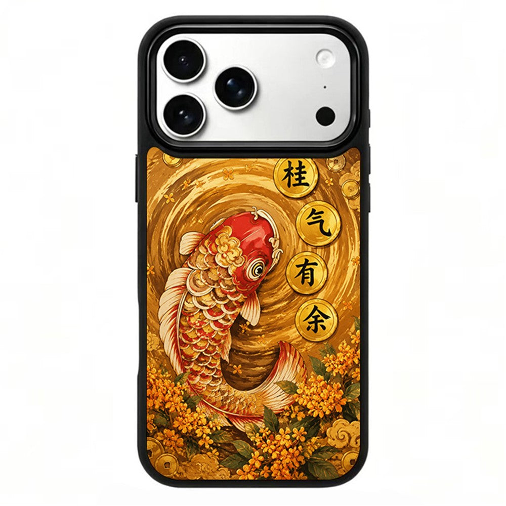 For iPhone 17 Pro Max Magnetic Case Five Elements Earth Art Series UV Printing PC + Silicone Phone Cover