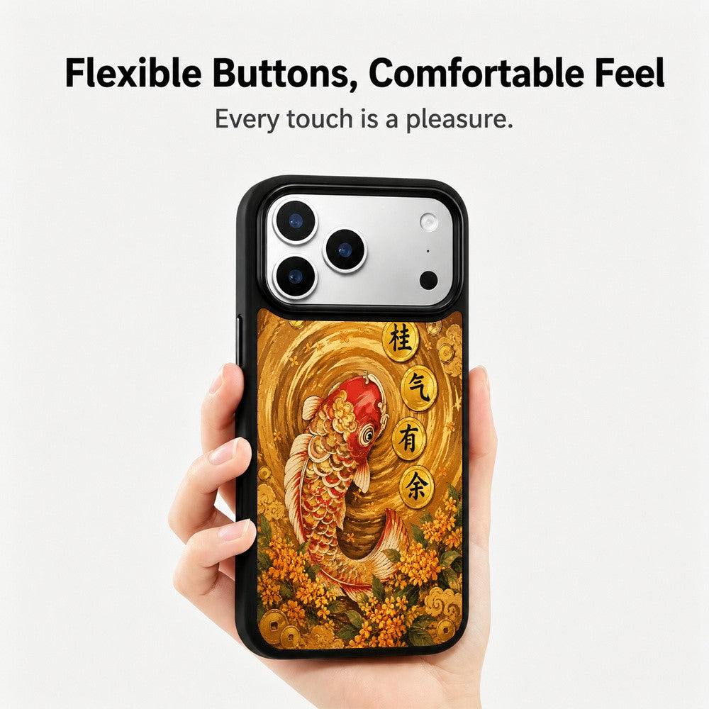 For iPhone 17 Pro Max Magnetic Case Five Elements Earth Art Series UV Printing PC + Silicone Phone Cover
