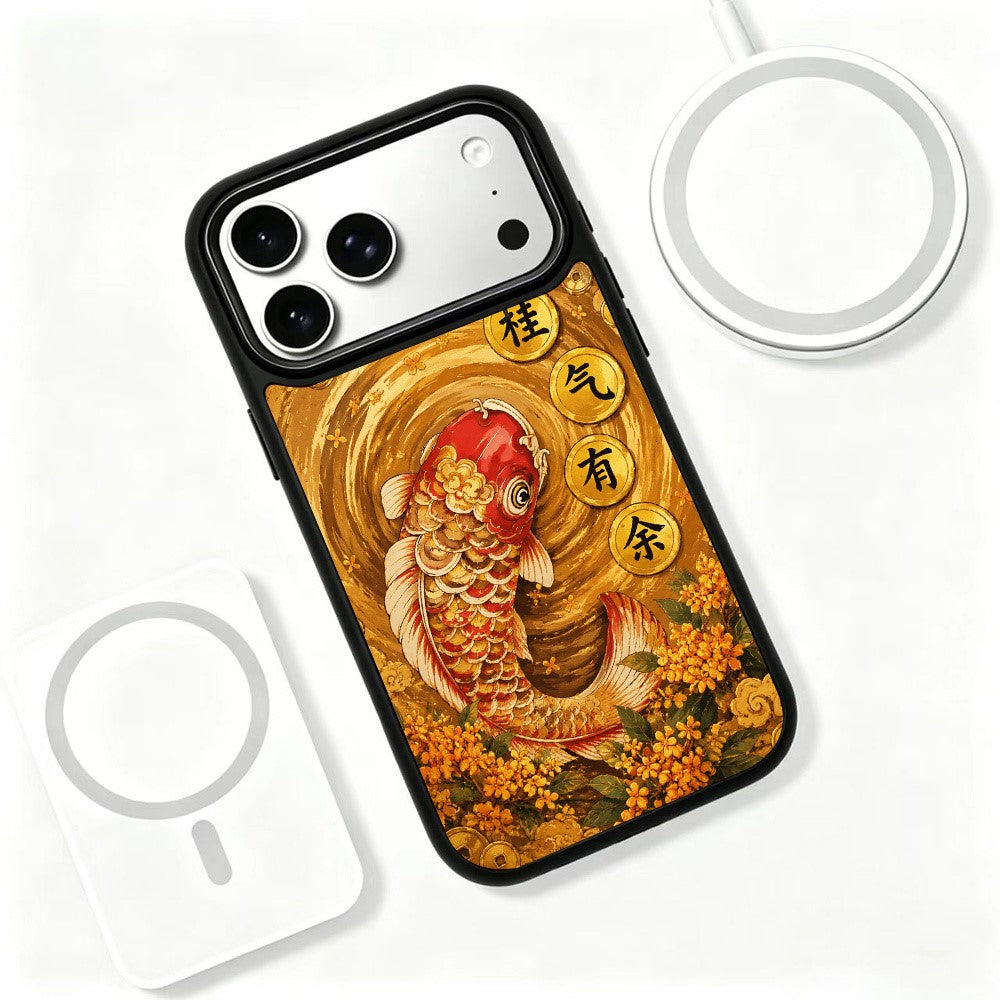 For iPhone 17 Pro Magnetic Case Five Elements Earth Art Series UV Printing PC + Silicone Phone Cover