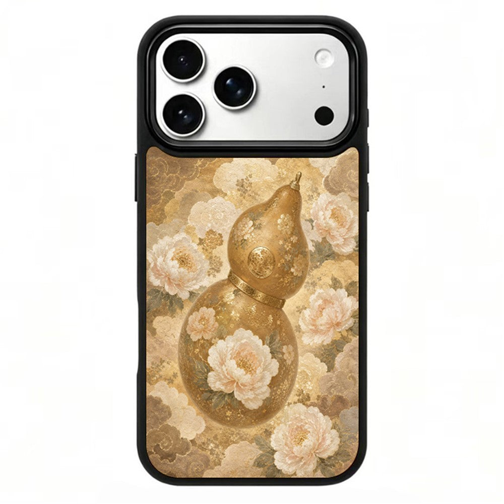 For iPhone 17 Pro Magnetic Case Five Elements Earth Art Series UV Printing PC + Silicone Phone Cover