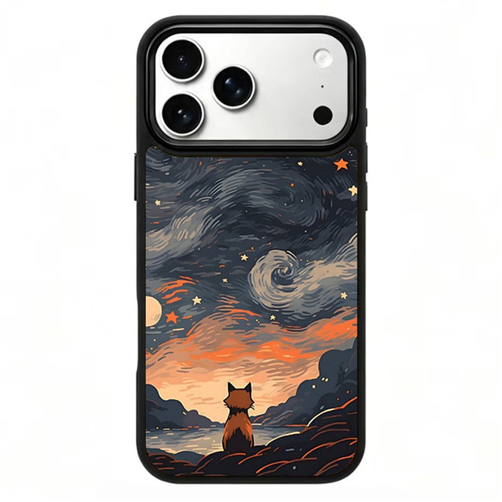 For iPhone 17 Pro Magnetic Case Art Gallery UV Pattern Print UV Printing PC + Silicone Phone Cover