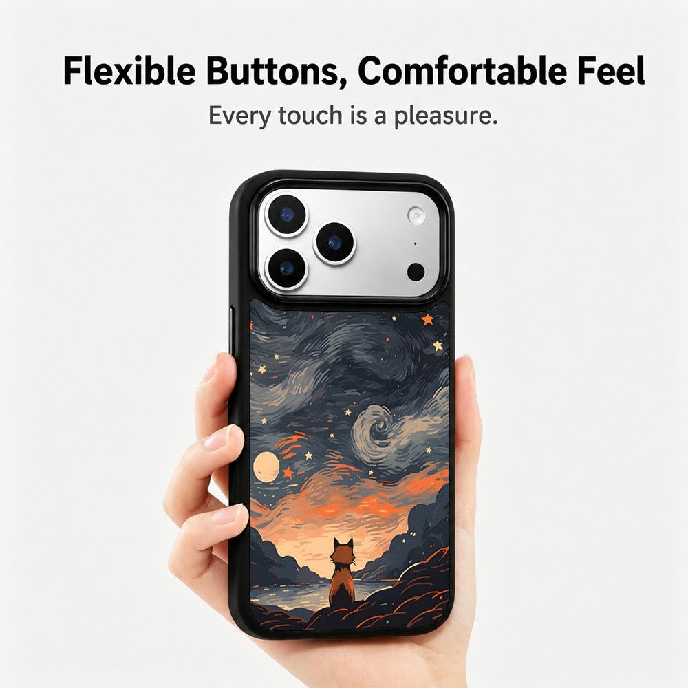 For iPhone 17 Pro Max Magnetic Case Art Gallery UV Pattern Printing PC + Silicone Phone Cover
