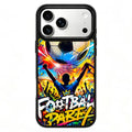 For iPhone 17 Pro Max Magnetic Case Football Fever Series UV Print PC + Silicone Phone Cover