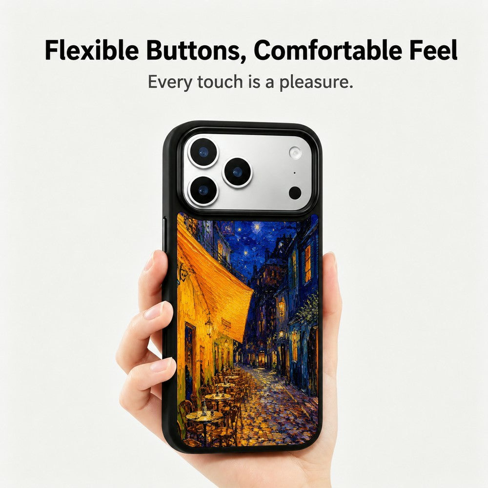 For iPhone 17 Pro Max Magnetic Case Dynamic Art Series UV Pattern Print PC + Silicone Phone Cover