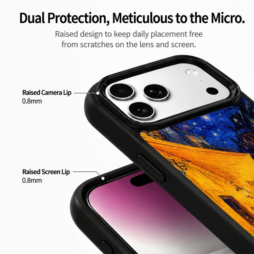 For iPhone 17 Pro Max Magnetic Case Dynamic Art Series UV Pattern Print PC + Silicone Phone Cover