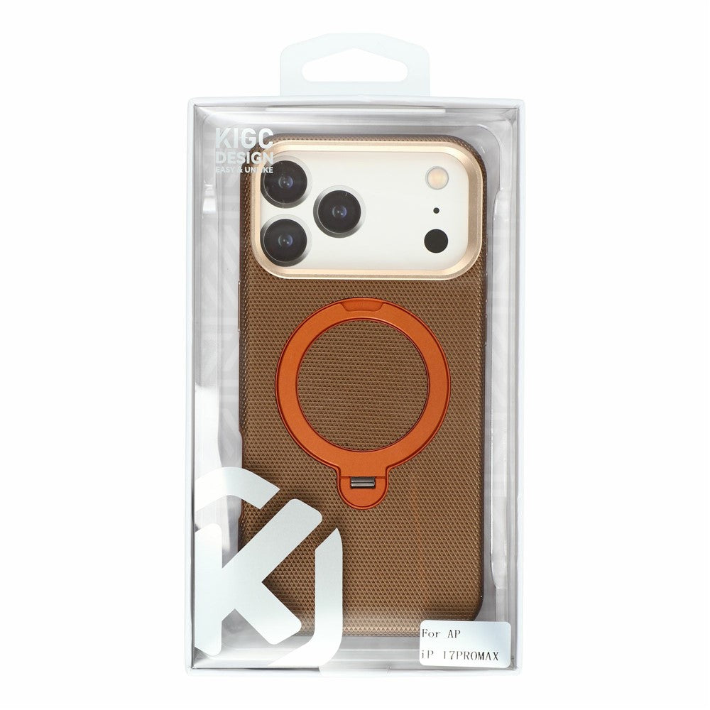 KIGC For iPhone 18 Pro Max / 17 Pro Max Case Rotating Magnetic Kickstand PC + TPU Phone Protective Cover