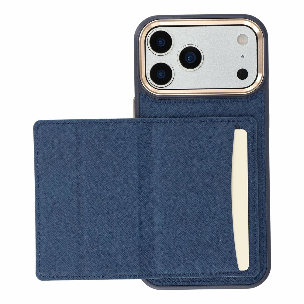 KIGC for iPhone 18 Pro Max / 17 Pro Max Case Card Holder Kickstand Fabric + PC + TPU Shockproof Phone Cover
