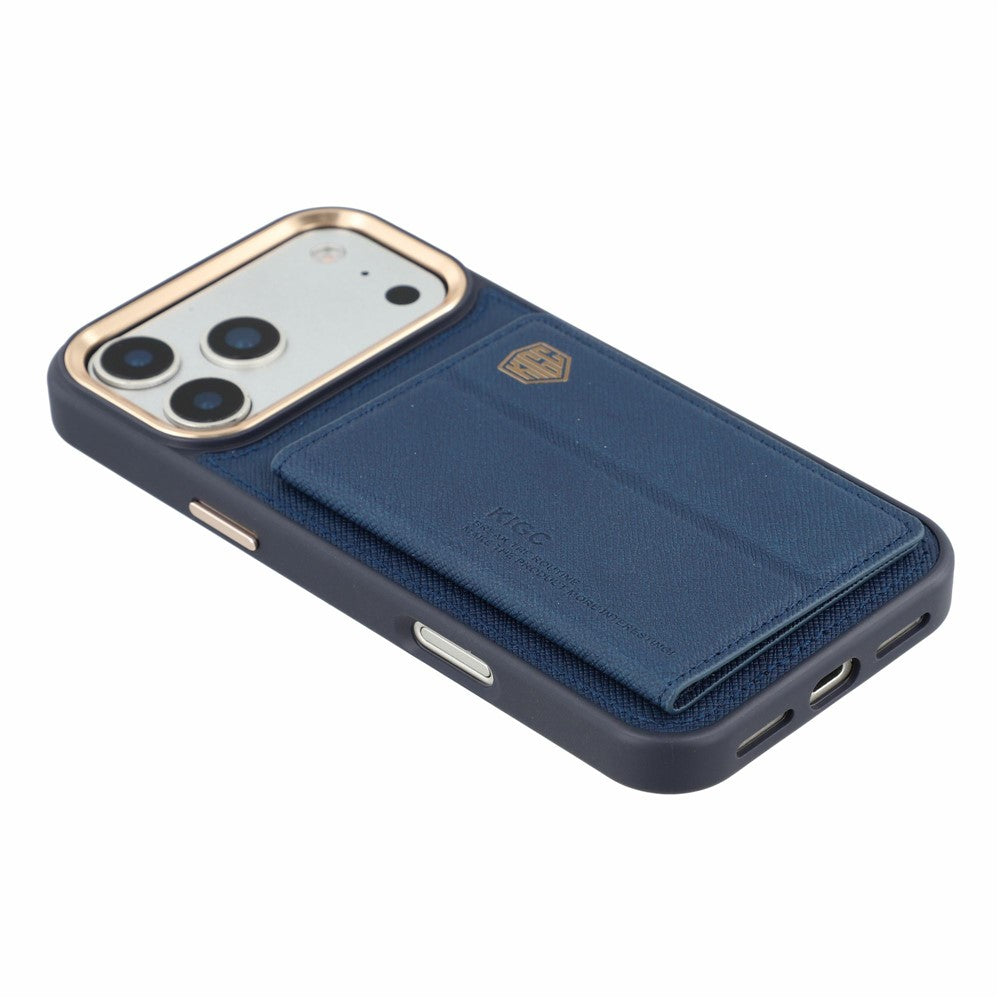 KIGC for iPhone 18 Pro Max / 17 Pro Max Case Card Holder Kickstand Fabric + PC + TPU Shockproof Phone Cover