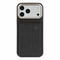KIGC for iPhone 18 Pro Max / 17 Pro Max Case Card Holder Kickstand Fabric + PC + TPU Shockproof Phone Cover