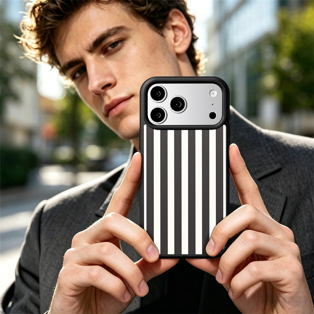 EYCASE Striped Series for iPhone 18 Pro Max / 17 Pro Max Case Compatible with MagSafe TPU + Acrylic Phone Cover