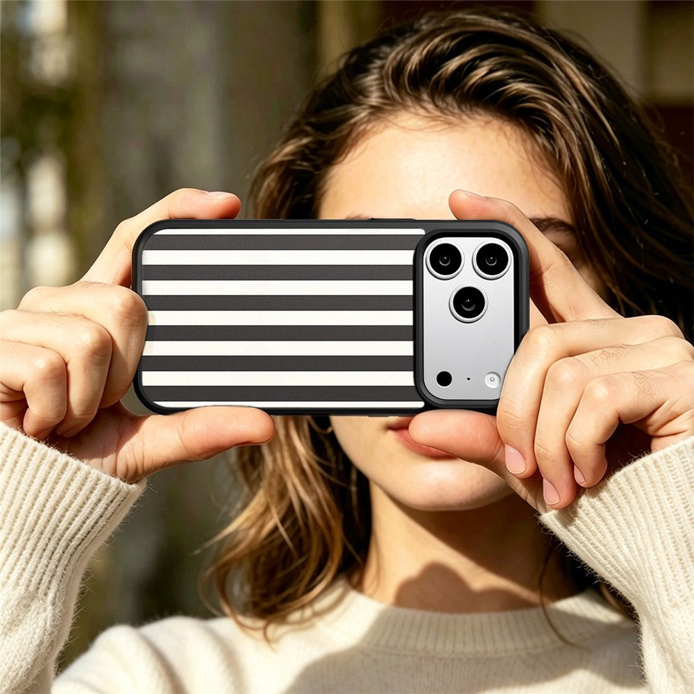 EYCASE Striped Series for iPhone 18 Pro Max / 17 Pro Max Case Compatible with MagSafe TPU + Acrylic Phone Cover
