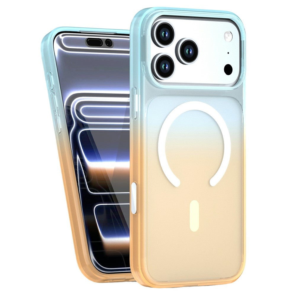For iPhone 18 Pro Max / 17 Pro Max Magnetic Case Gradient Translucent PC + TPU Shockproof Phone Cover