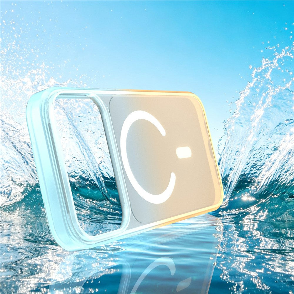 For iPhone 18 Pro Max / 17 Pro Max Magnetic Case Gradient Translucent PC + TPU Shockproof Phone Cover