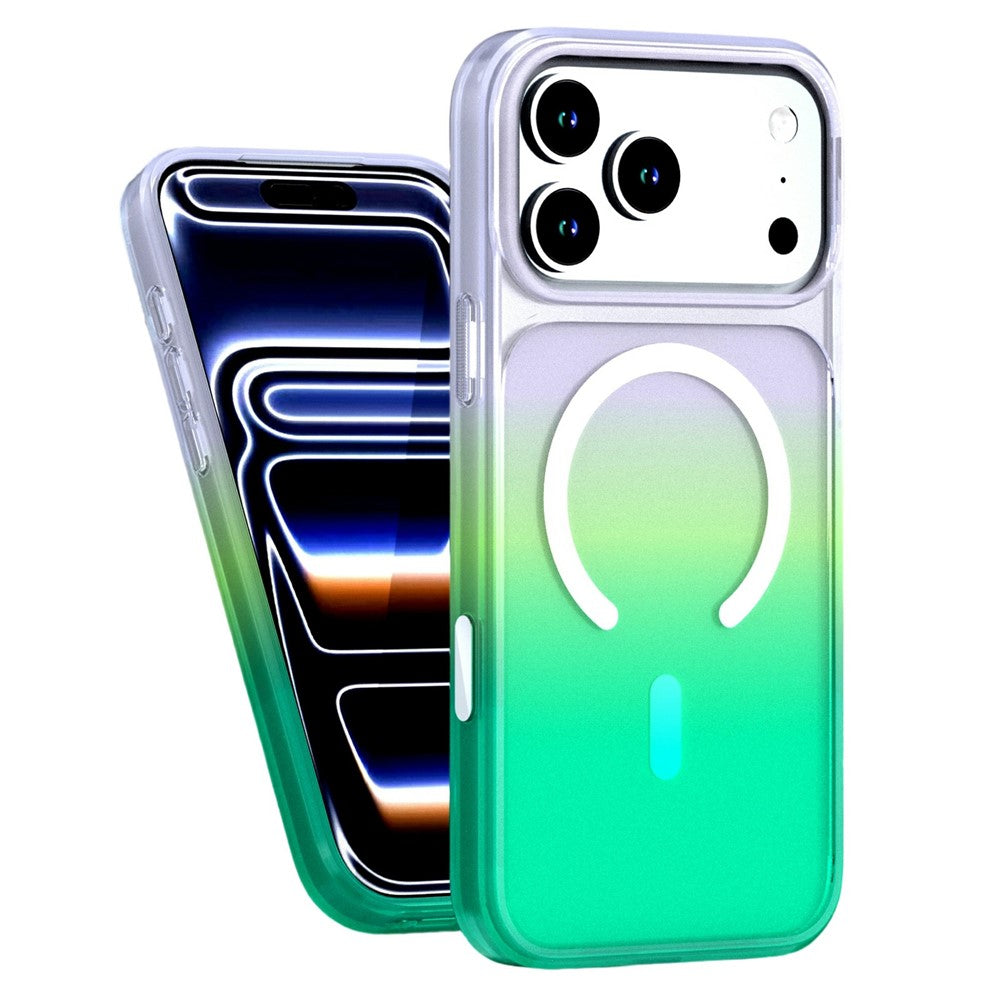 For iPhone 18 Pro Max / 17 Pro Max Magnetic Case Gradient Translucent PC + TPU Shockproof Phone Cover