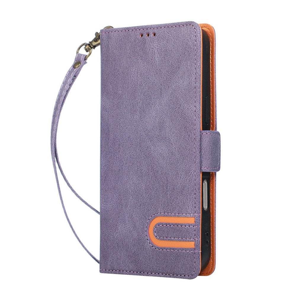 For iPhone 17 Pro Max  /  18 Pro Max Case U-Shape Decoration Magnetic Side Clasp Wallet Leather Phone Cover with Wrist Strap