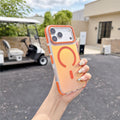 For iPhone 18 Pro / 17 Pro Magnetic Case Cute Fluorescent Design TPU Acrylic Phone Back Cover