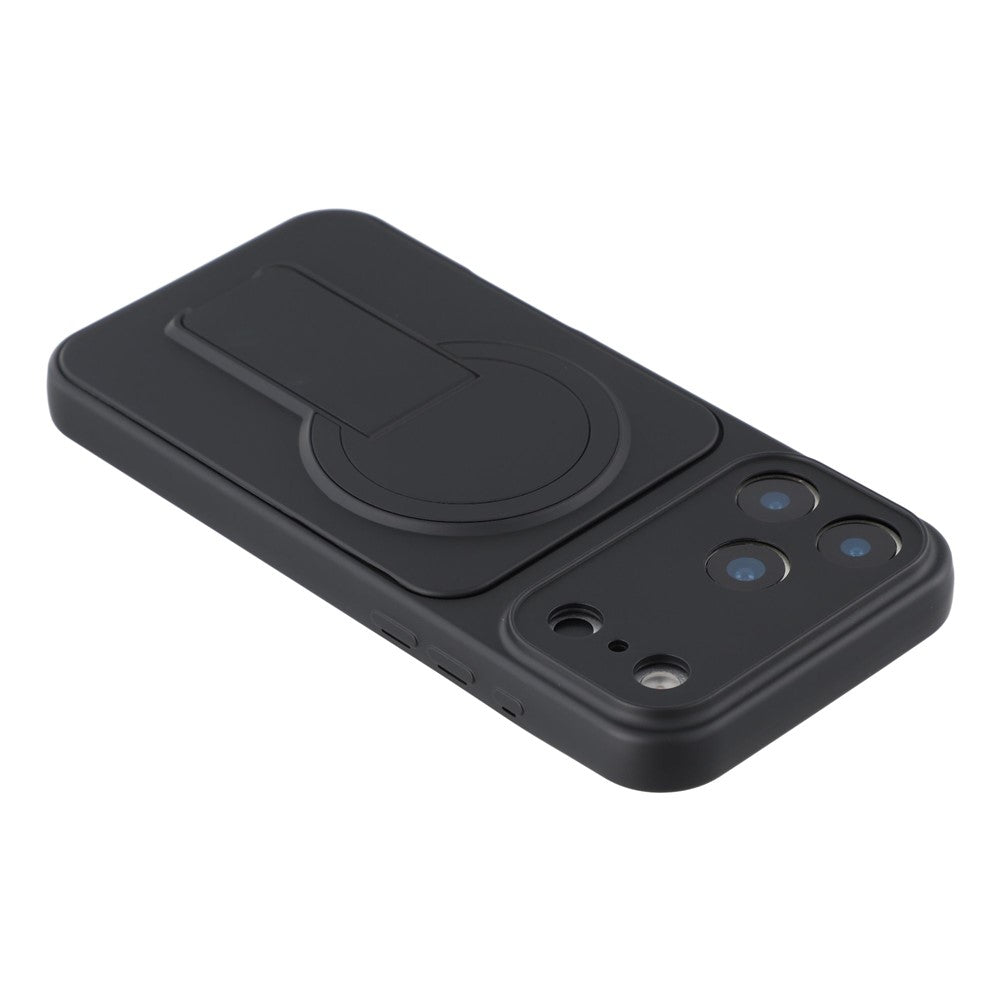 For iPhone 17 Pro Case Invisible Kickstand Rubberized Acrylic + TPU Shockproof Phone Cover