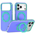 For iPhone 18 Pro Max / 17 Pro Max Case with Rotating Magnetic Kickstand Matte PC+TPU+TPE Shockproof Phone Cover