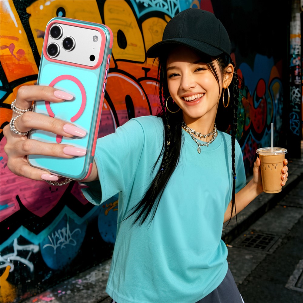 For iPhone 18 Pro Max / 17 Pro Max Magnetic Case PC+TPU+TPE Soft-Touch Phone Cover