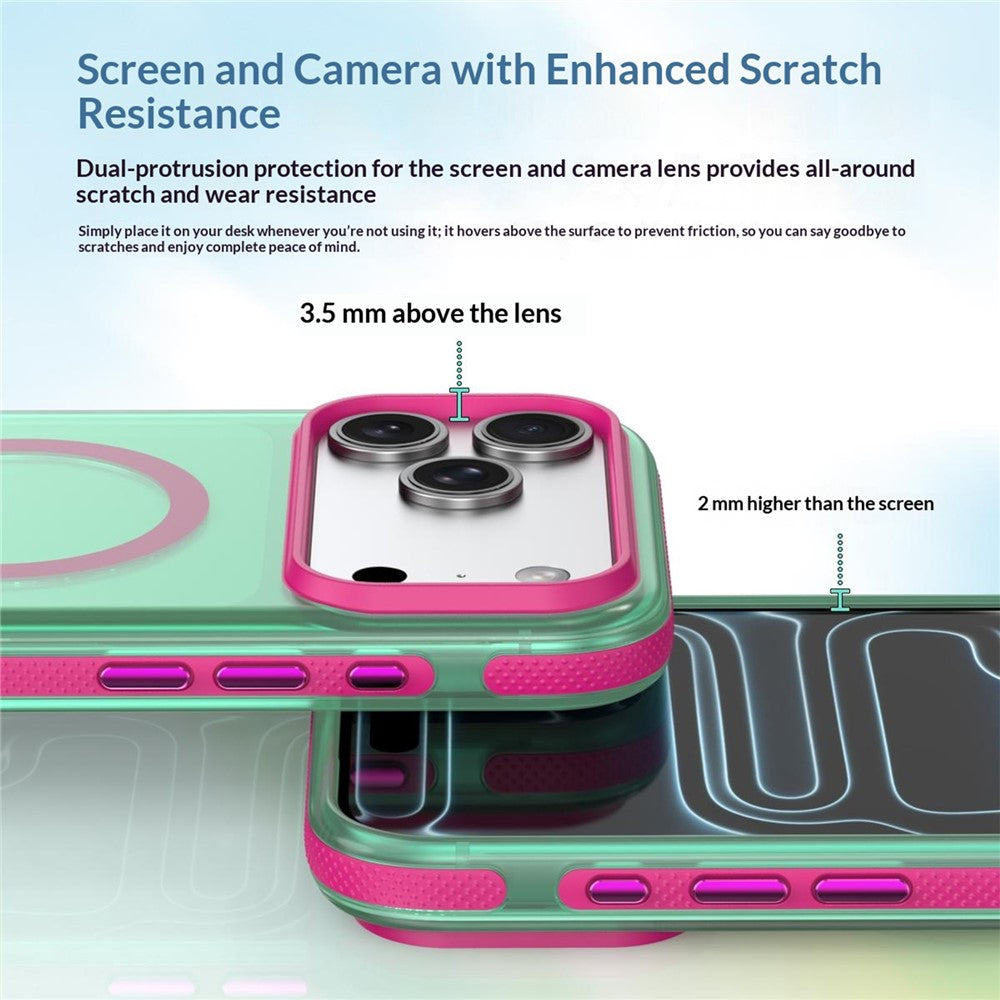 For iPhone 18 Pro Max / 17 Pro Max Magnetic Case PC+TPU+TPE Soft-Touch Phone Cover
