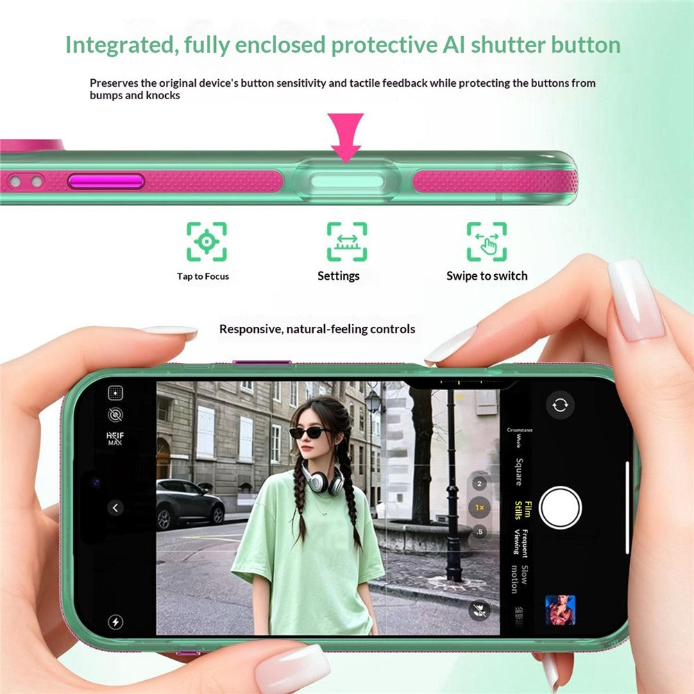 For iPhone 18 Pro / 17 Pro Magnetic Case PC+TPU+TPE Soft-Touch Phone Cover