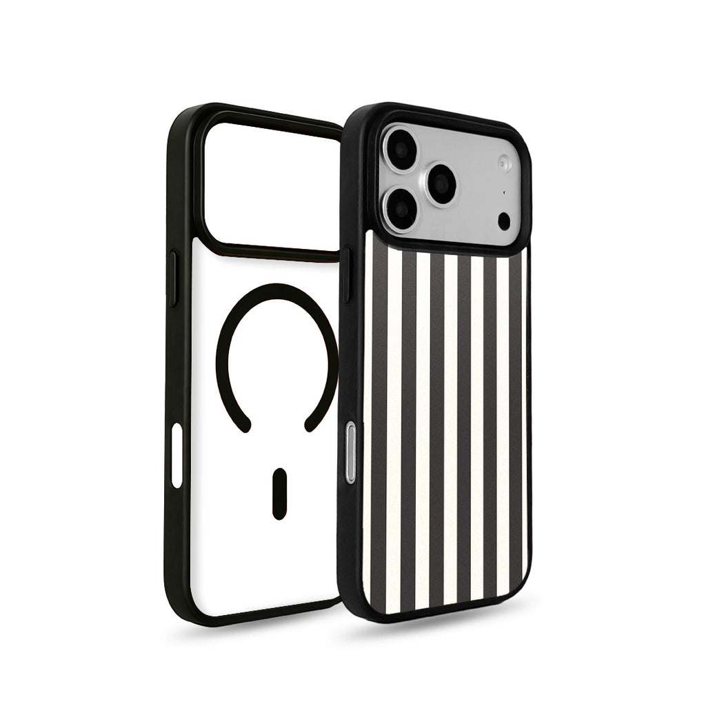 EYCASE for iPhone 17 Pro / iPhone 18 Pro Striped Series Case Compatible with MagSafe TPU + Acrylic Phone Cover