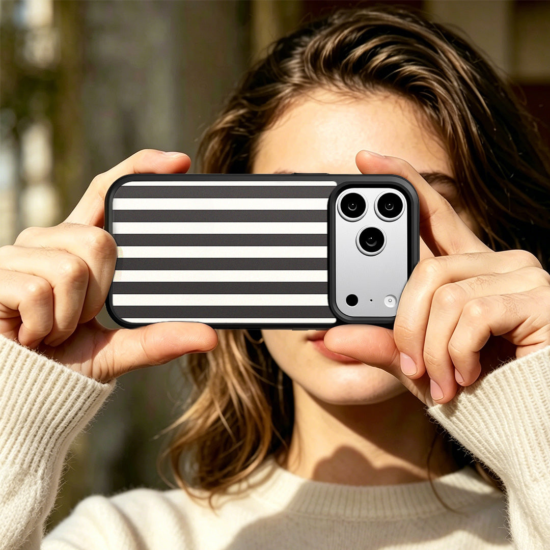 EYCASE for iPhone 17 Pro / iPhone 18 Pro Striped Series Case Compatible with MagSafe TPU + Acrylic Phone Cover
