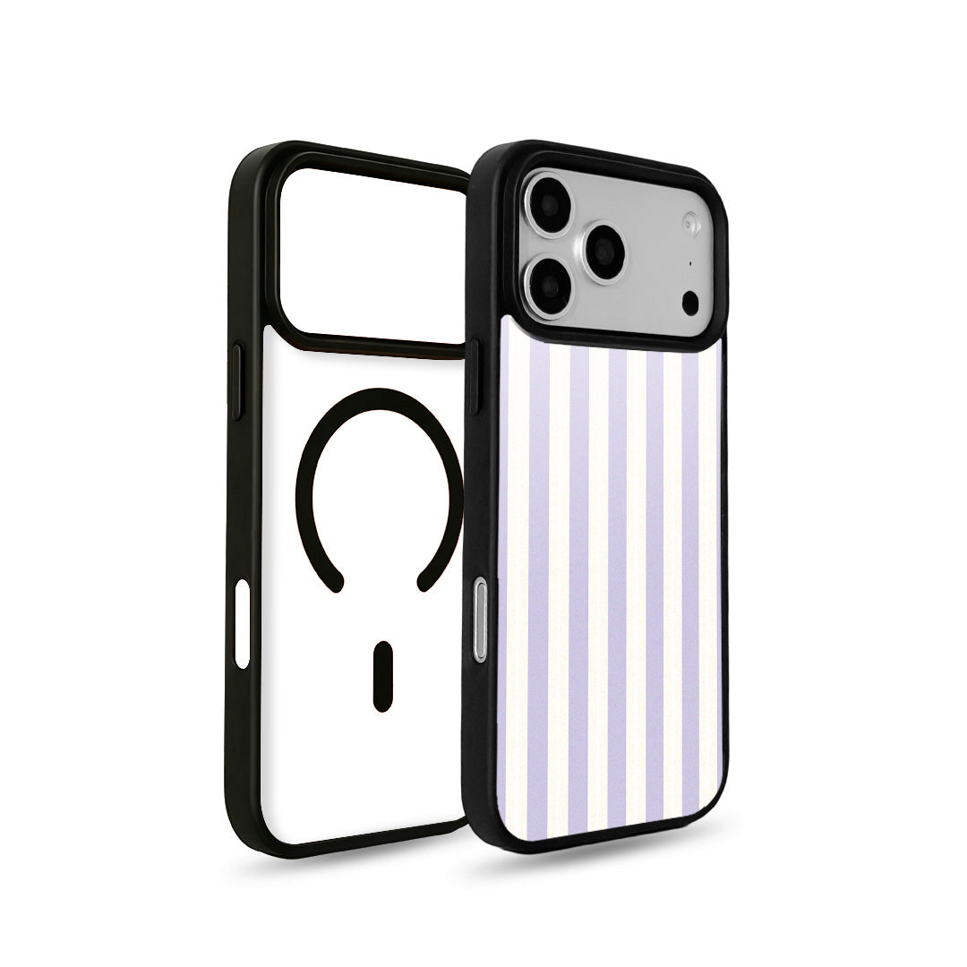 EYCASE for iPhone 17 Pro / iPhone 18 Pro Striped Series Case Compatible with MagSafe TPU + Acrylic Phone Cover