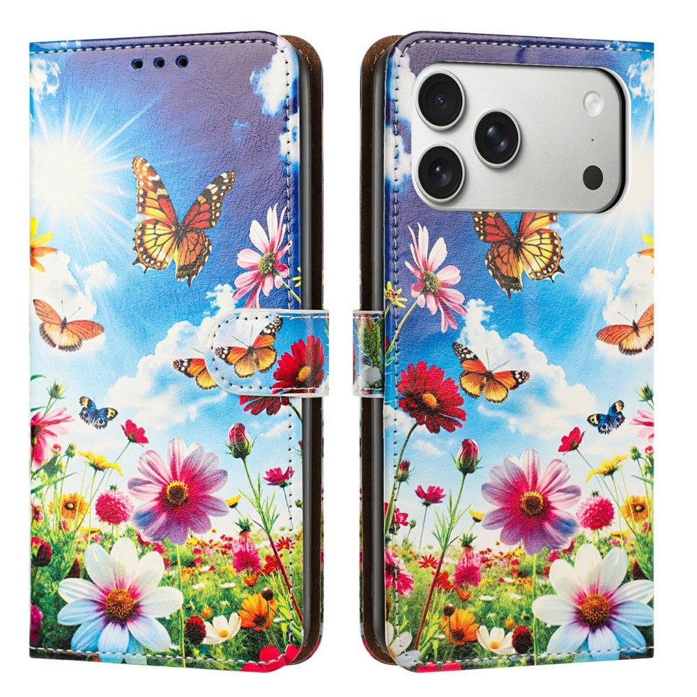 iPhone 17 Pro Max Printed Wallet Flip Case
