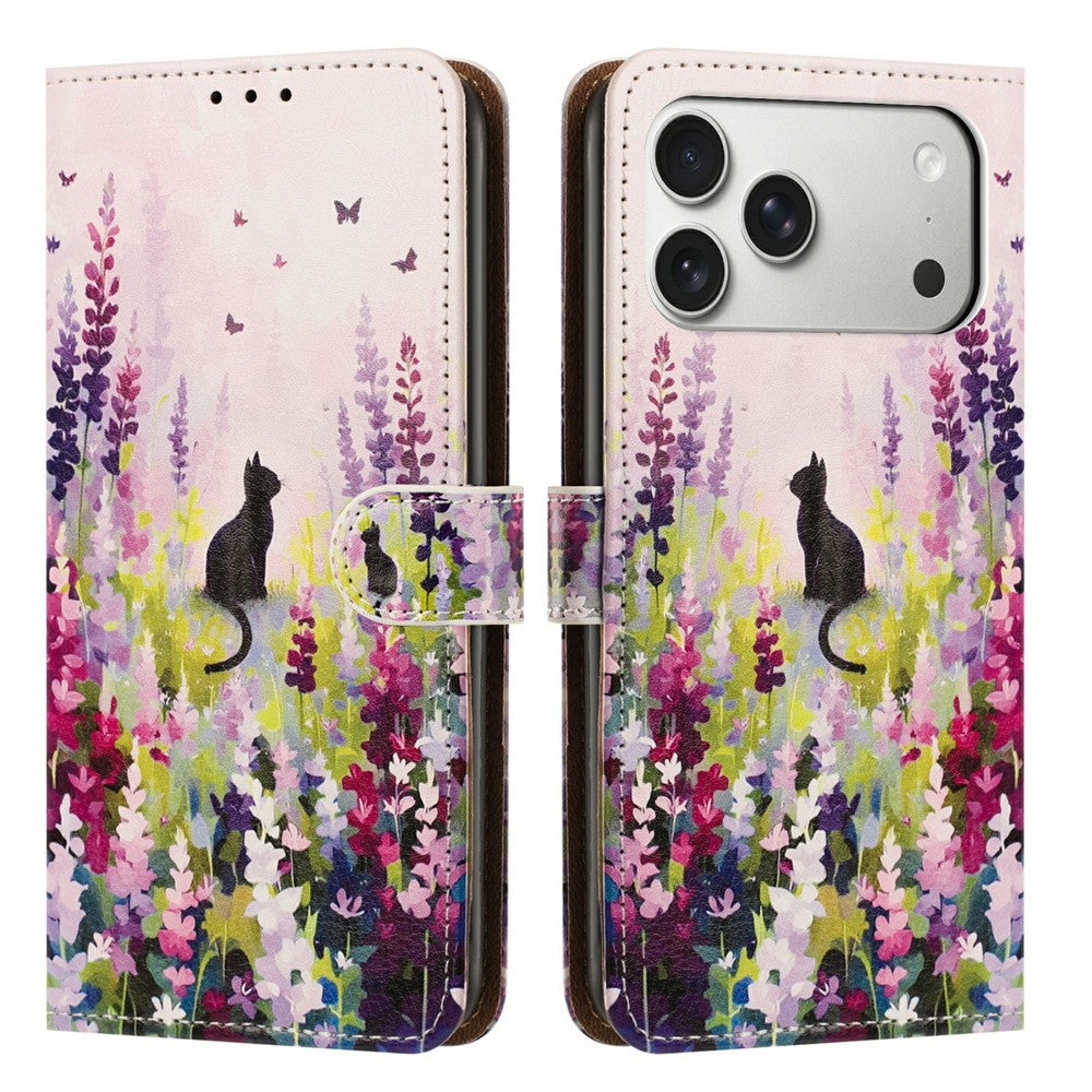 iPhone 17 Pro Max Printed Wallet Flip Case