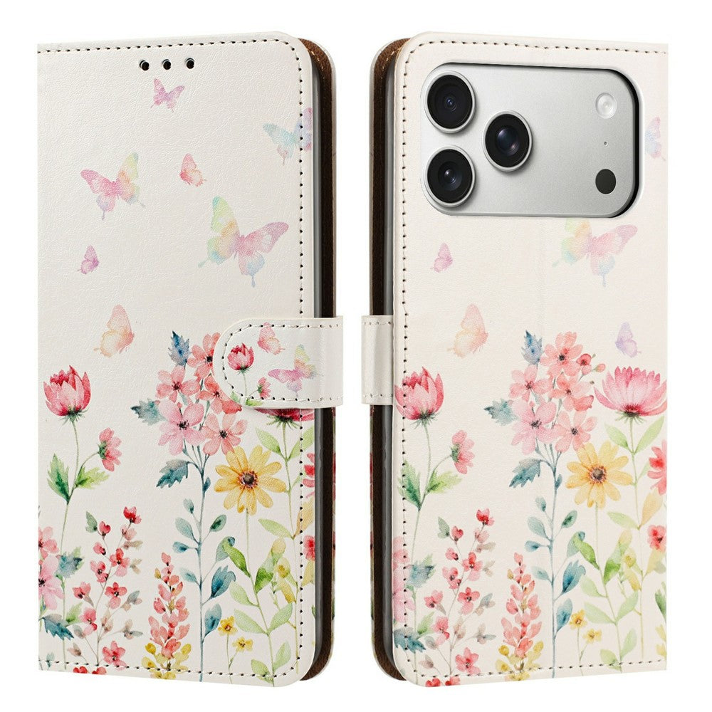 iPhone 17 Pro Max Printed Wallet Flip Case