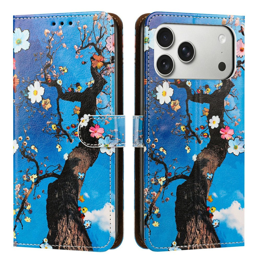 iPhone 17 Pro Max Printed Wallet Flip Case
