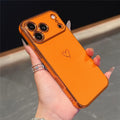 For iPhone  18 Pro / 17  Pro Case Love Heart Pattern TPU Phone Cover Electroplating Edge