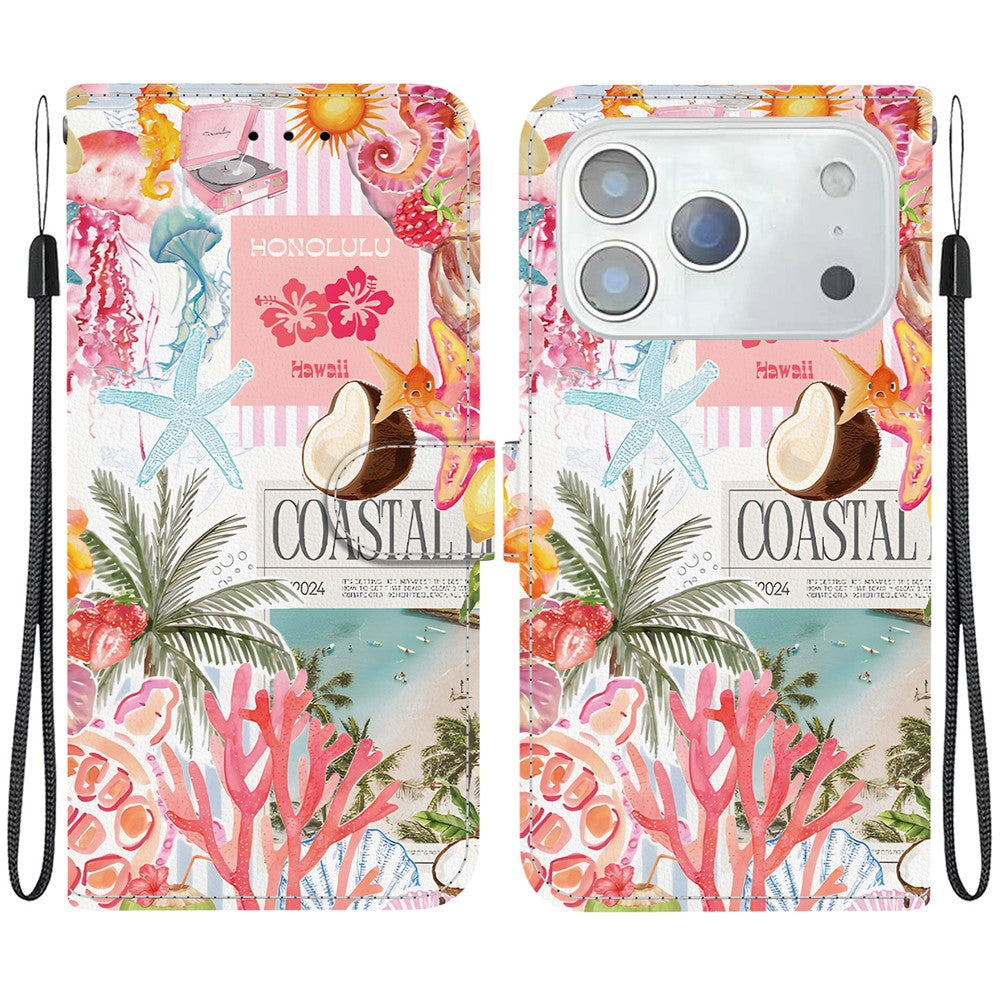 iPhone 18/17 Pro Printed Wallet Flip Case