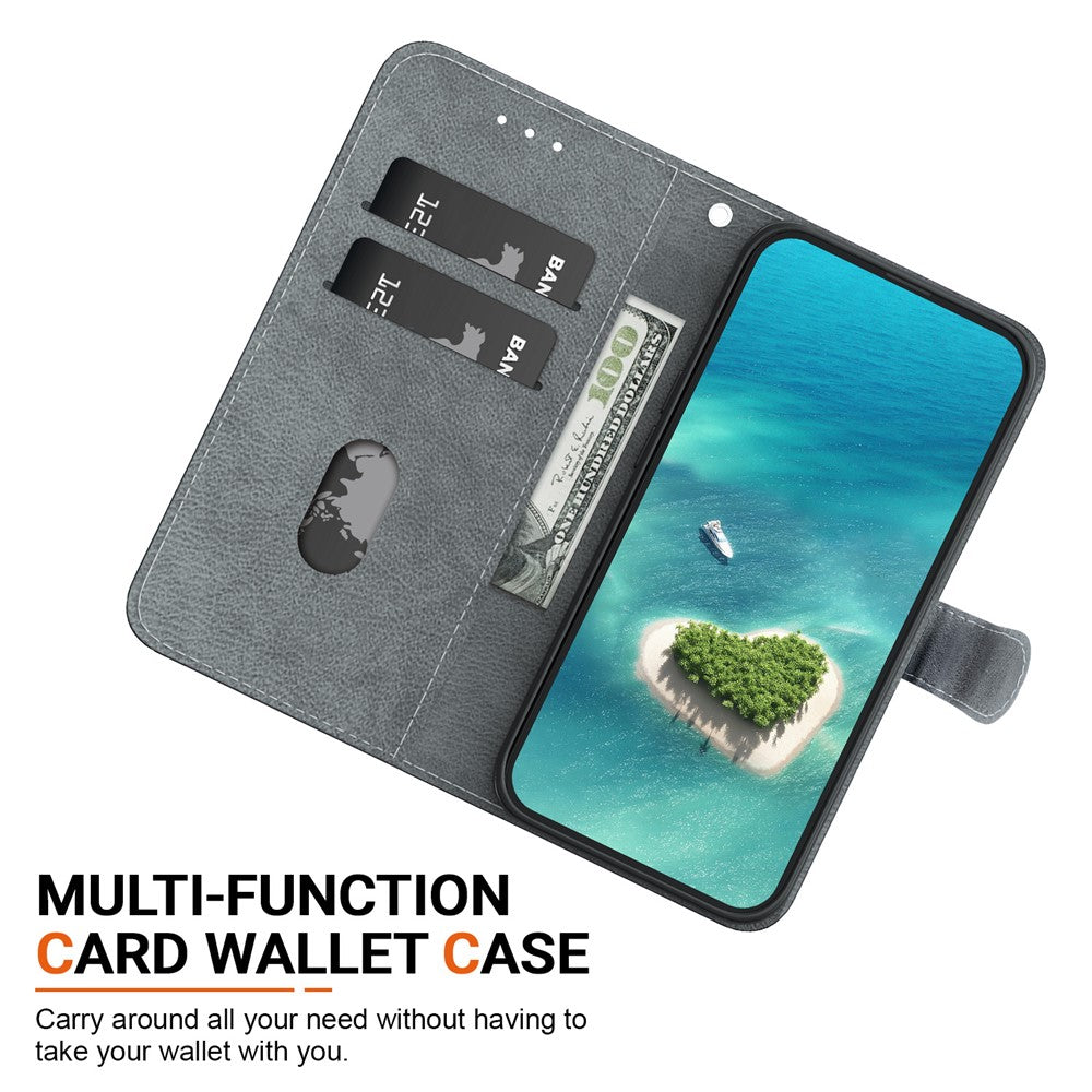 For iPhone 18 Pro Max / 17 Pro Max Case Pattern Printing PU Leather Wallet Flip Stand Phone Cover with Wrist Strap