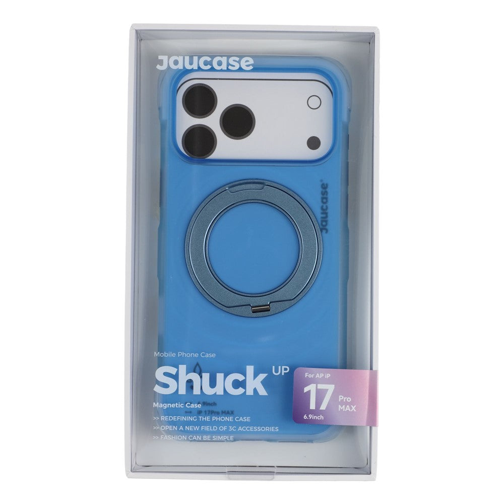 JAUCASE for iPhone 18 Pro Max / 17 Pro Max Case Magnetic Kickstand Wave Texture PC + TPU Airbag Corner Protection Phone Cover with Camera Control Button