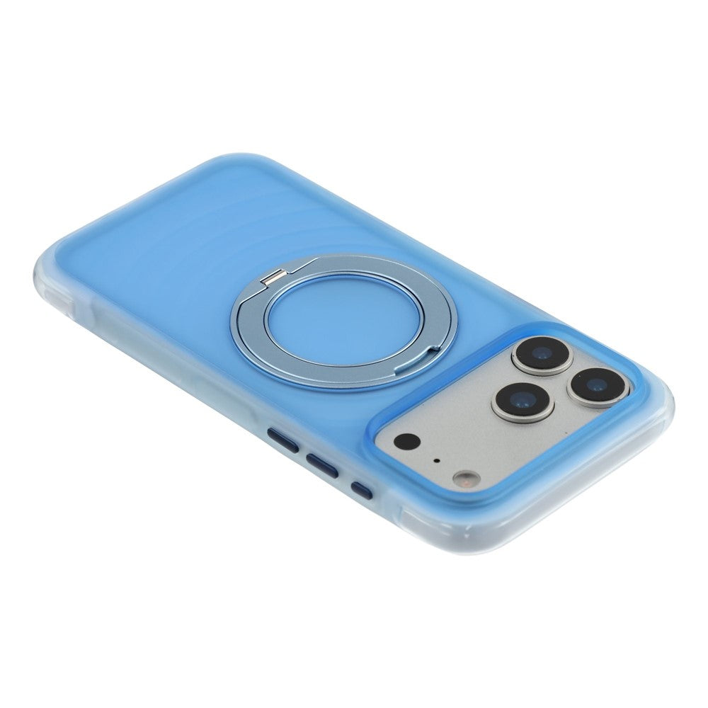 JAUCASE for iPhone 18 Pro / 17 Pro Case Magnetic Kickstand Wave Texture PC + TPU Airbag Corner Protection Phone Cover with Camera Control Button