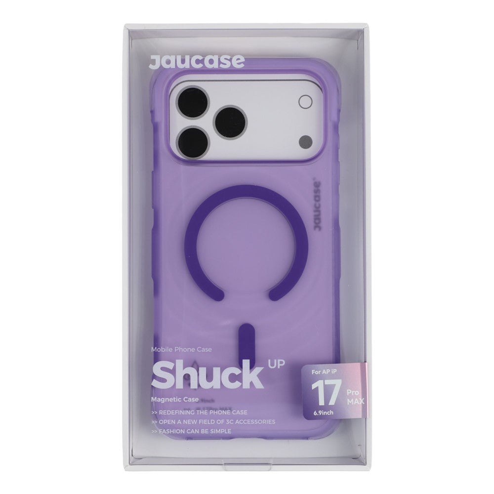 JAUCASE For iPhone 18 Pro Max / 17 Pro Max Magnetic Case Wave Texture PC + TPU Airbag Corner Protection Phone Cover with Camera Control Button