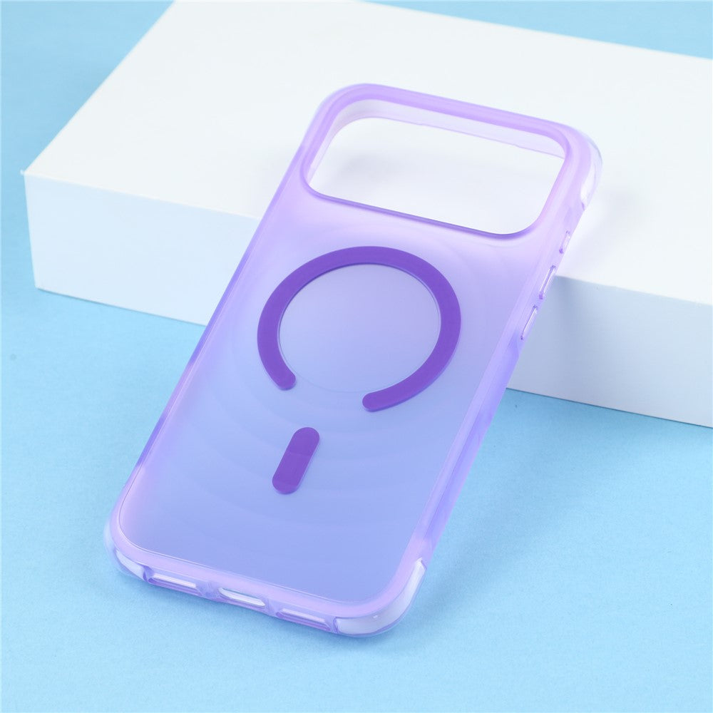 JAUCASE For iPhone 18 Pro / 17 Pro Magnetic Case Wave Texture PC + TPU Airbag Corner Protection Phone Cover with Camera Control Button
