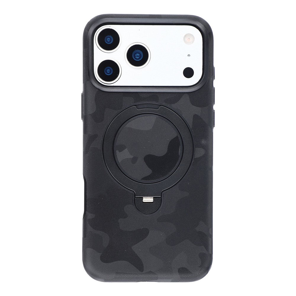 JAUCASE for iPhone 18 Pro Max / 17 Pro Max Case Magnetic Rotating Kickstand Camouflage Pattern PC + TPU Phone Cover
