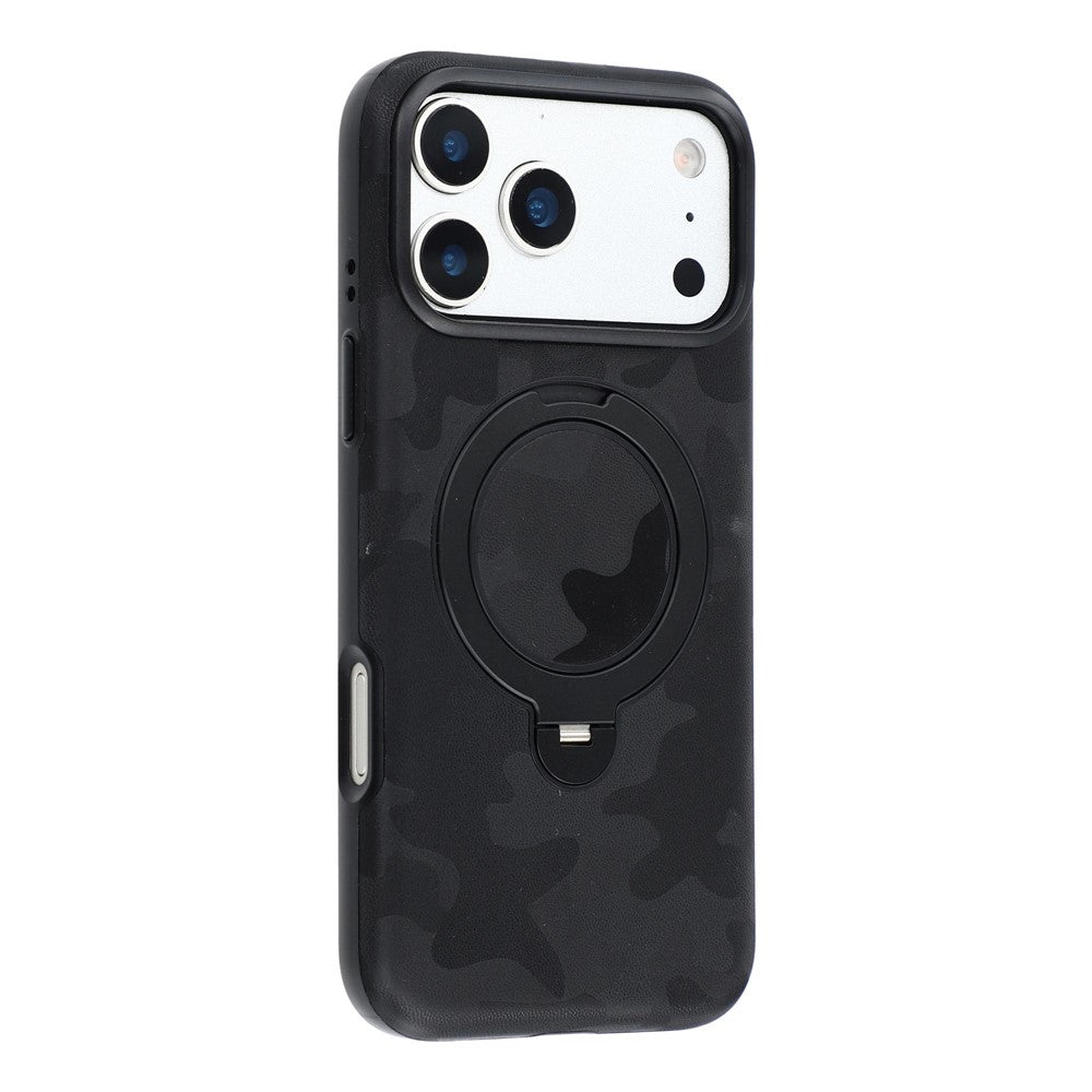 JAUCASE for iPhone 18 Pro Max / 17 Pro Max Case Magnetic Rotating Kickstand Camouflage Pattern PC + TPU Phone Cover